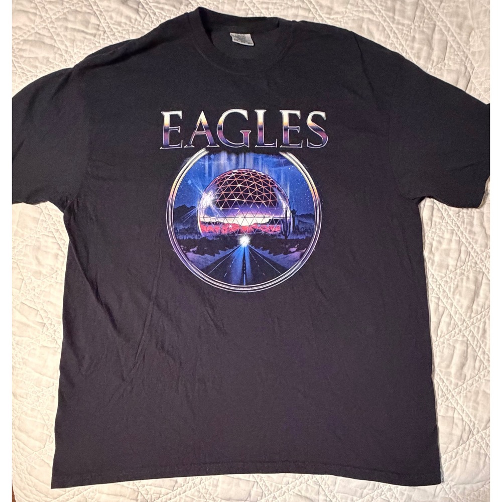 Eagles Sphere Las Vegas 2024-2025 Concert T-Shirt Comfort Colors Black 2XL